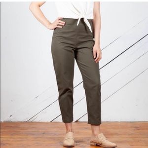 Only Child Solana Slim Leg Pants in Stretch Cotton